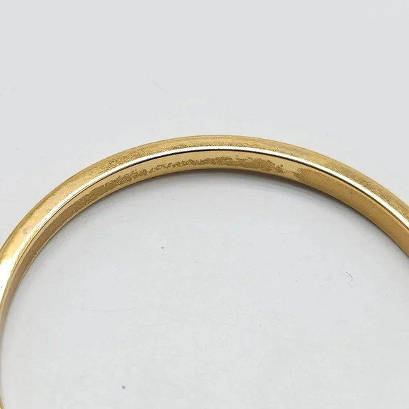 Vintage Monet Gold Tone Bangle Bracelet For Women Size Small - Picture 2 of 5